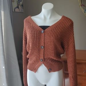 Burnt orange cardigan